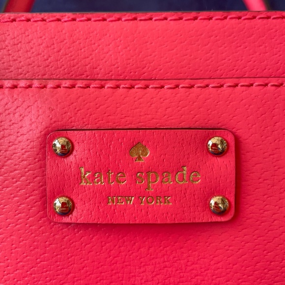 Kate Spade Wellesley Flamingo Pink Leather Tote Bag *shoulder strap missing* - Picture 2 of 14